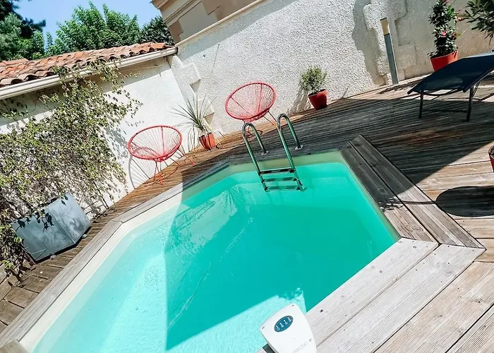 Duplex, Hyper-central - Piscine Privee - Garage Feriehus